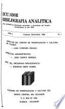 Ecuador, bibliografia analitica