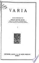 Edición nacional de las obras completas de Menéndez Pelayo: Varia