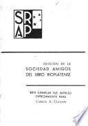 Ediciones de la Sociedad Amigos del Libro Rioplatense