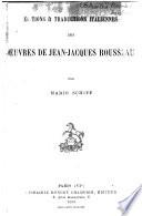 Éditions & traductions italiennes des oeuvres de Jean-Jacques Rousseau