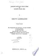 Edizione nazionale delle opere di Giuseppe Cesare Abba: Scritti garibaldini