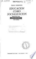 Educación como socialización