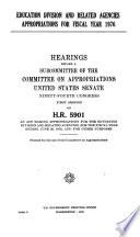 Education Division and Related Agencies Appropriations for Fiscal Year 1976