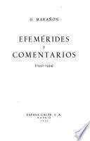 Efemérides y comentarios (1952-1954)