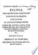 Egloga Enla Muerte Del Piadoso Rei Felipe IV