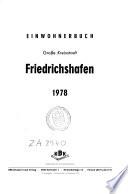 Einwohnerbuch große Kreisstadt Friedrichshafen und Immenstaad am Bodensee