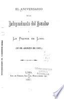 El Aniversario de la independencia del Ecuador y la prensa de Lima, 10 de agosto de 1887