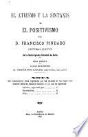El Ateísmo y la sintaxis y el positivismo