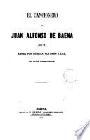 El cancionero de Juan Alfonso de Baena