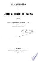 El cancionero de Juan Alfonso de Baena (siglo xv)