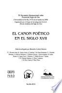 El canon poético en el siglo XVII