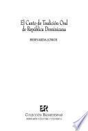 El canto de tradición oral de República Dominicana