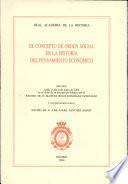 El concepto de orden social en la historia del pensamiento económico