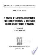 El control de la gestión administrativa en el juicio de residencia al gobernador Manuel González Torres de Navarra