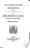El crimen misterioso de la Quinta de Santa Florentina ...