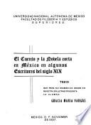 El cuento y la novela corta en México en algunos escritores del siglo XIX.
