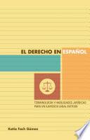 El derecho en español