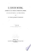 El derecho natural