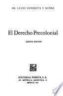 El derecho precolonial