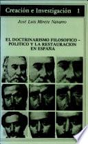 El doctrinarismo filosófico-político y la Restauración en España