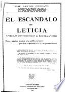 El escándalo de Leticia ante las conferencias de Río de Janeiro