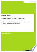 El español hablado en Honduras