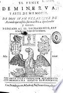 El fenix de Minerua, y Arte de memoria de don Iuan Velazquez de Azeuedo