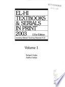 El-Hi Textbooks & Serials in Print, 2003