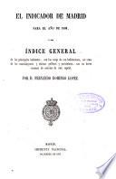 El indicador de Madrid para el año de 1858