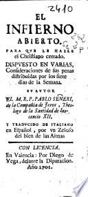 El infierno abierto, para que le halle el cristiano cerrado