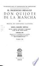 El ingenioso hidalgo don Quijote de la Mancha