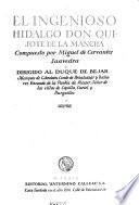 El ingenioso hidalgo Don Quijote de la Mancha