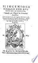 El ingenioso hidalgo Don Qvixote de la Mancha