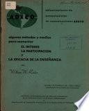 EL INTERES LA PARTICIPACION y LA EFICACIA DE LA ENSENANZA