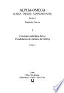 El léxico castellano de los vocabularios de Antonio de Nebrija