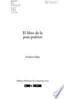 El libro de lo post-poético