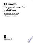 El modo de producción asiático