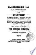 El oráculo de 1840 y los años siguientes