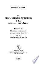 El pensamiento moderno y la novela española