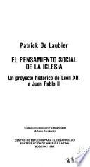 El pensamiento social de la Iglesia