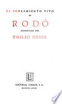 El pensamiento vivo de Rodó