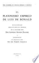 El platonismo empírico de Luis de Bonald