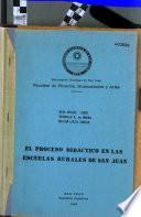 El proceso didáctico en las escuelas rurales de San Juan