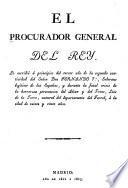 El Procurador general del rey ...