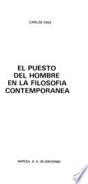 El puesto del hombre en la filosofía contemporánea