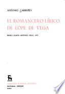 El romancero lírico de Lope de Vega