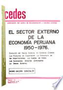 El sector externo de la economía peruana, 1950-1976