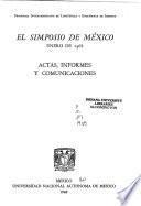 El simposio de México, enero de 1968