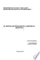 El sistema de posgrado en la República Argentina
