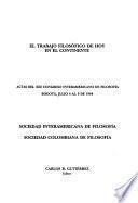 El trabajo filosófico de hoy en el Continente